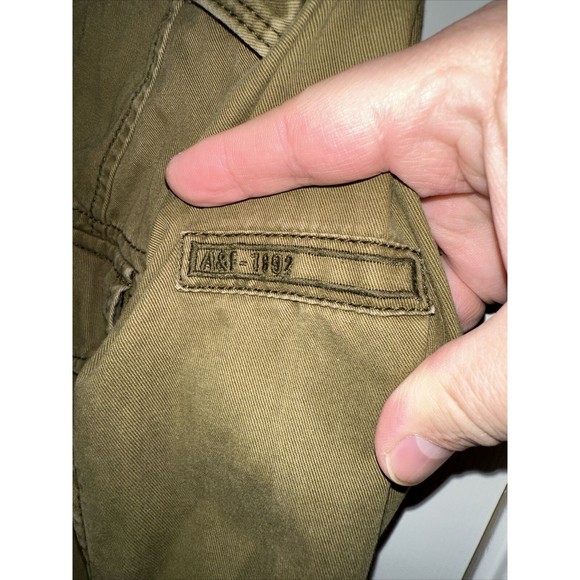 Abercrombie & Fitch Womens Size Small Military Outerwear Jacket Faded Army Green - Picture 6 of 10